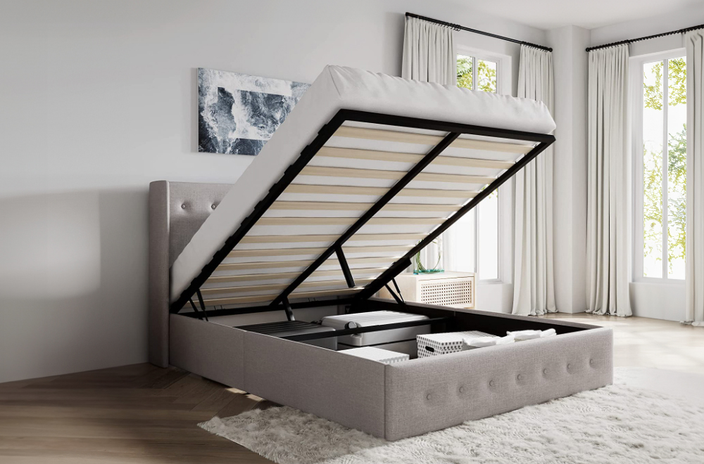 Bed with Hydraulic Lift